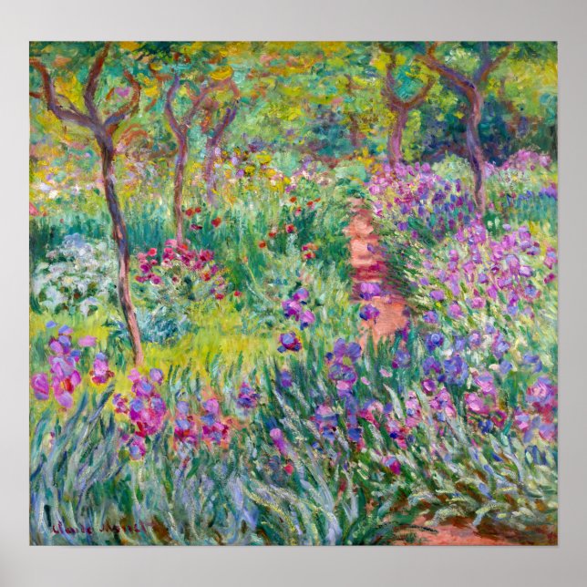 Poster Claude Monet - O Jardim Íris de Giverny (Frente)
