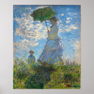 Poster Claude Monet - O Promenade, Mulher com Parasol