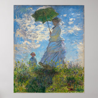 Poster Claude Monet - O Promenade, Mulher com Parasol