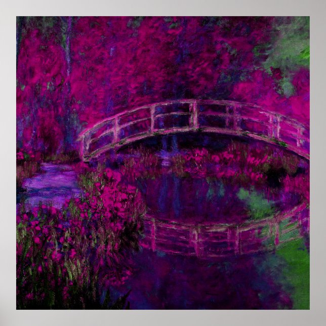 Poster Claude Monet O Púrpura Da Ponte Japanes (Frente)