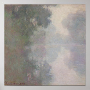 Pôster Claude Monet   o Seine em Giverny, névoas da manh