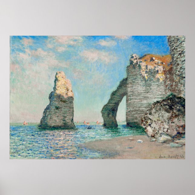 Poster Claude Monet - Os algemas do Estado de Étretat (Frente)