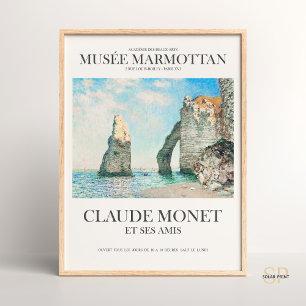 Poster Claude Monet Os Cliff no Étretat Fine Art Impressã