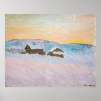 Claude Monet - Paisagem da Noruega, Casas Azuis