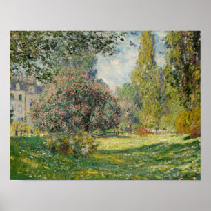 Pôster Claude Monet - Paisagem: O Monceau Parc