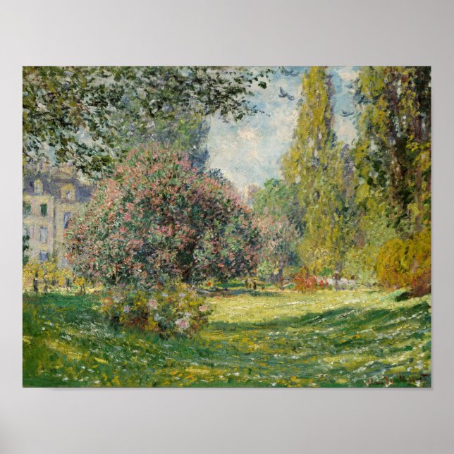 Pôster Claude Monet - Paisagem: O Monceau Parc (Frente)