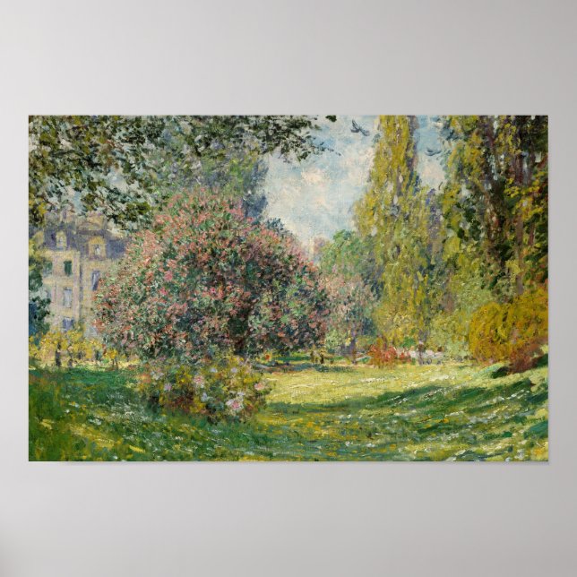 Poster Claude Monet - Paisagem: O Monceau Parc (Frente)