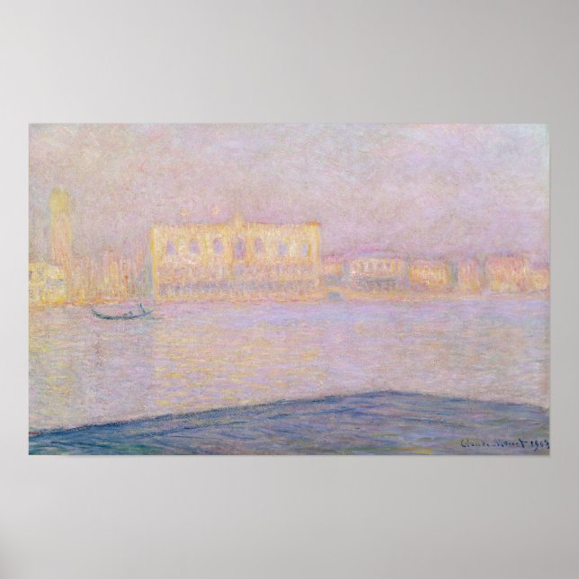 Pôster Claude Monet | Palácio duplo de San Giorgio, 1908 (Frente)