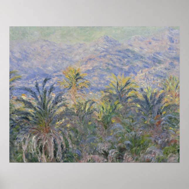 Pôster Claude Monet - Palm Trees em Bordighera (Frente)