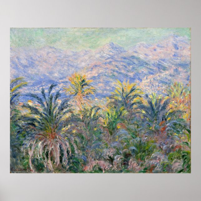 Pôster Claude Monet Palm Trees em Bordighera (Frente)