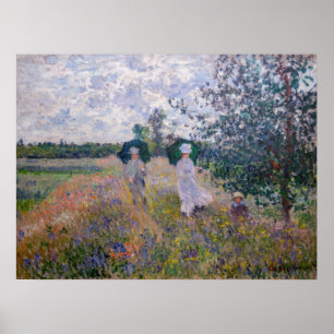 Poster Claude Monet - Passeio perto de Argenteuil