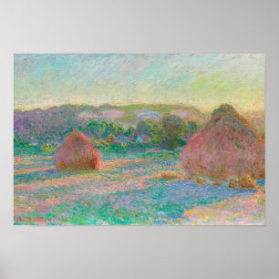 Poster Claude Monet Pilhas de Trigo Final de Verão Traba