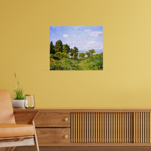 Poster Claude Monet pintando, perto do mar,