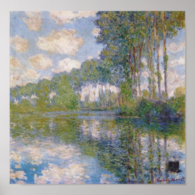 Poster Claude Monet - Poplars no Epte 1900 (Frente)