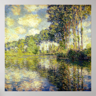 Poster Claude Monet - Poplars sobre a Epte