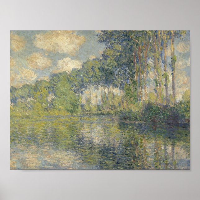 Pôster Claude Monet - Poplars sobre a Epte (Frente)