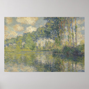 Poster Claude Monet - Poplars sobre a Epte