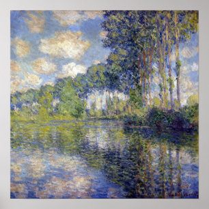 Poster Claude Monet Poplars sobre a Epte
