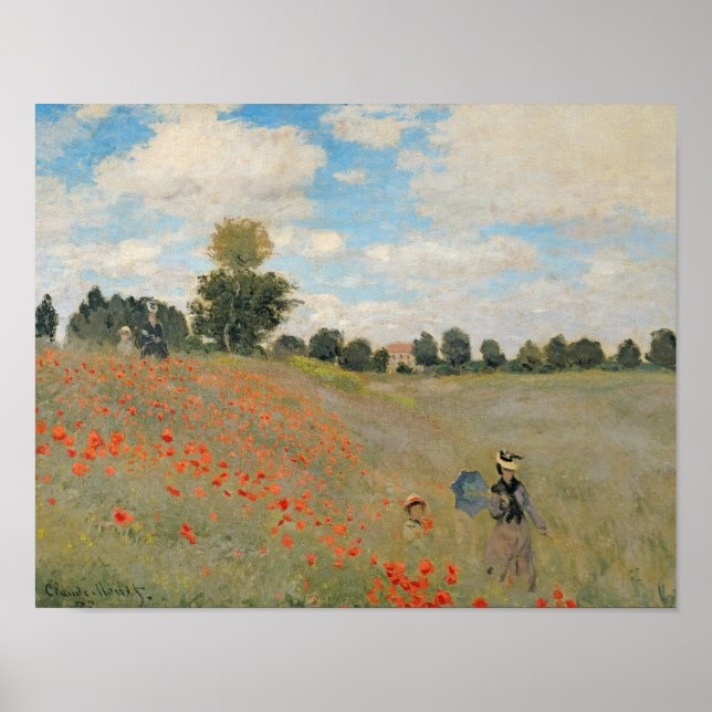 Pôster Claude Monet | Poppies selvagens, perto da Argenti (Frente)