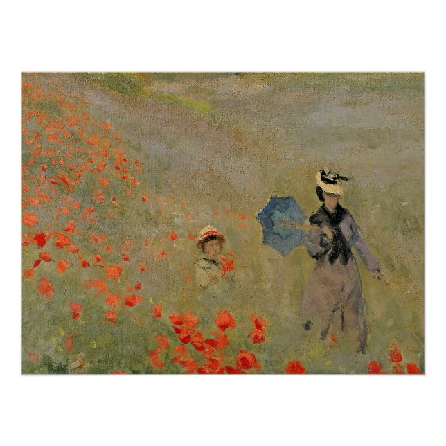 Pôster Claude Monet | Poppies selvagens, perto da Argenti (Frente)