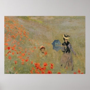 Pôster Claude Monet   Poppies selvagens, perto da Argenti