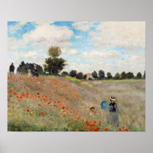 Poster Claude Monet - Poppy Field