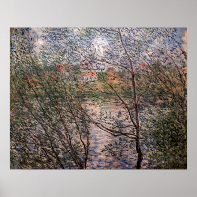 Poster Claude Monet - Primavera através dos ramos (Frente)