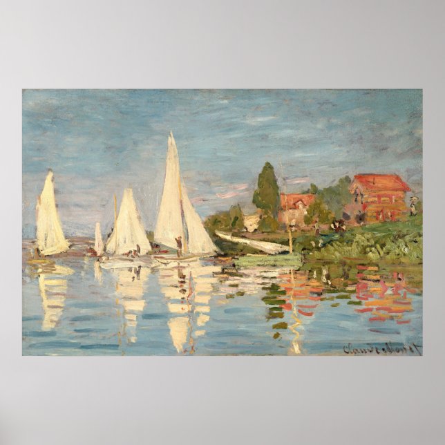 Poster Claude Monet | Regatta at Argenteuil, c.1872 (Frente)