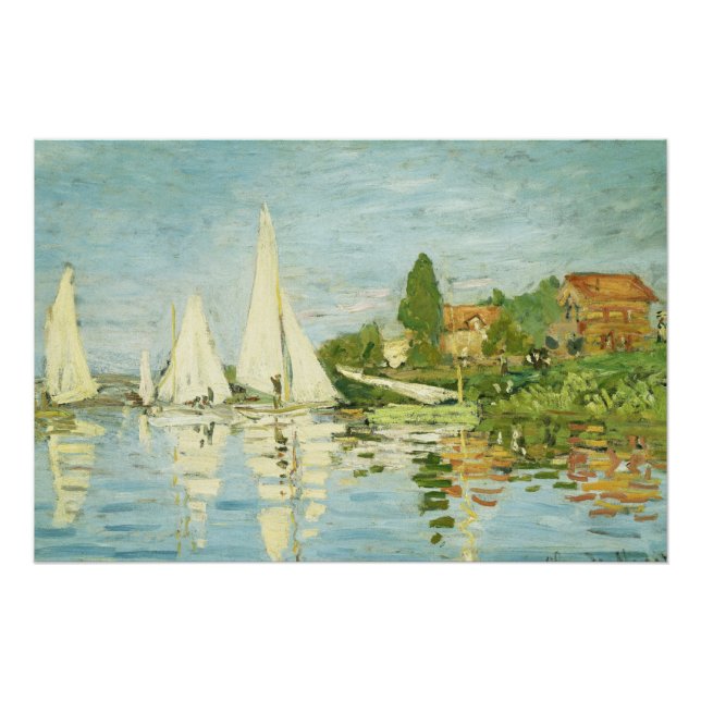 Pôster Claude Monet. Regattas em Argenteuil (Frente)
