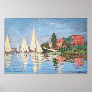 Poster Claude Monet - Regattas em Argenteuil