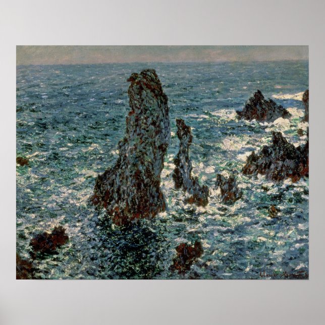 Poster Claude Monet | Rochas em Belle-Ile, 1886 (Frente)