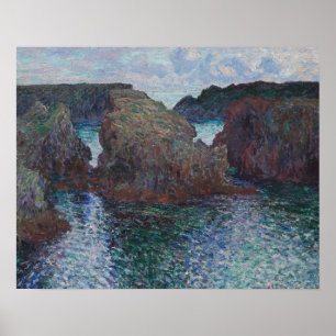 Poster Claude Monet - Rochas em Port-Goulphar, Belle-Ile