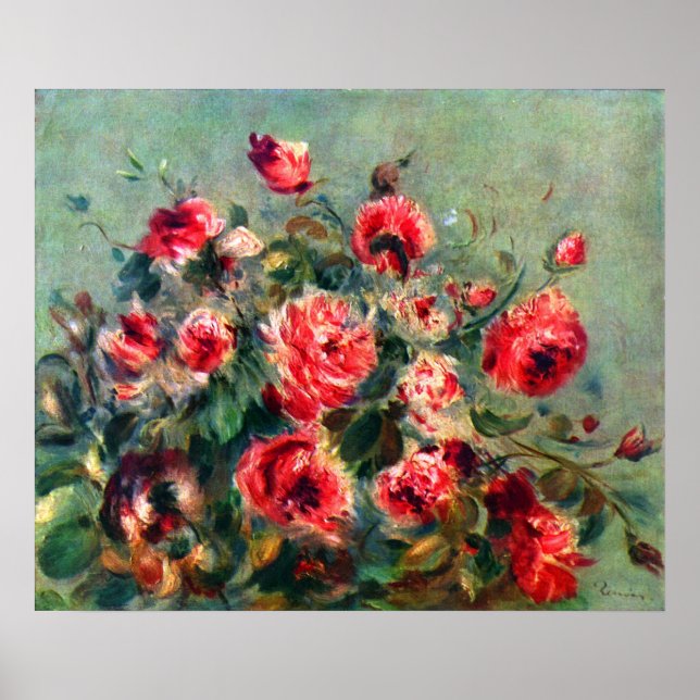 Pôster Claude Monet - rosas da vida de Vargemont (Frente)