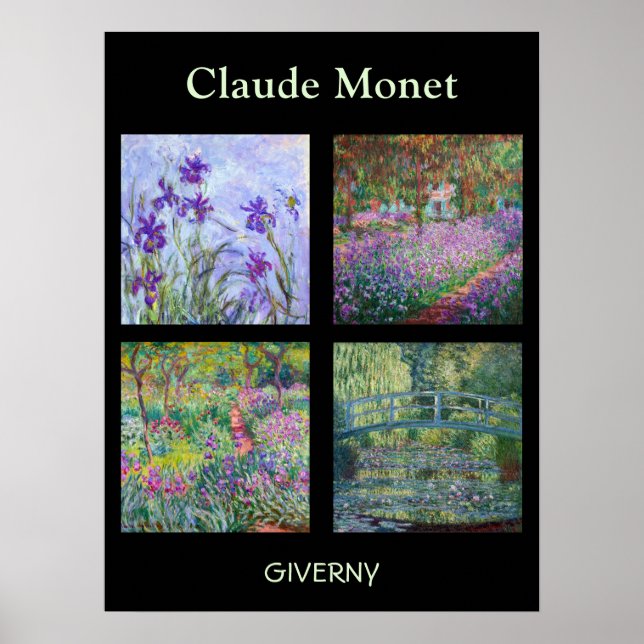 Poster Claude Monet - Seleção de obras-primas Giverny (Frente)