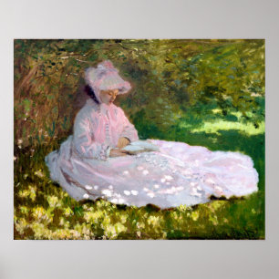 Poster Claude Monet Springtime Impressionismo
