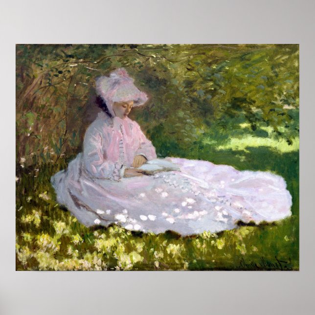 Poster Claude Monet Springtime Impressionismo (Frente)