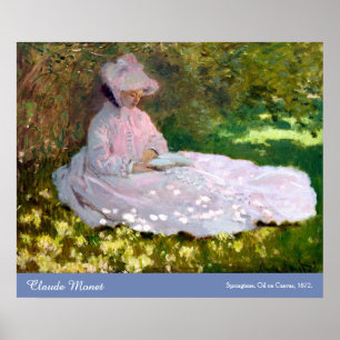 Poster Claude Monet Springtime Impressionismo