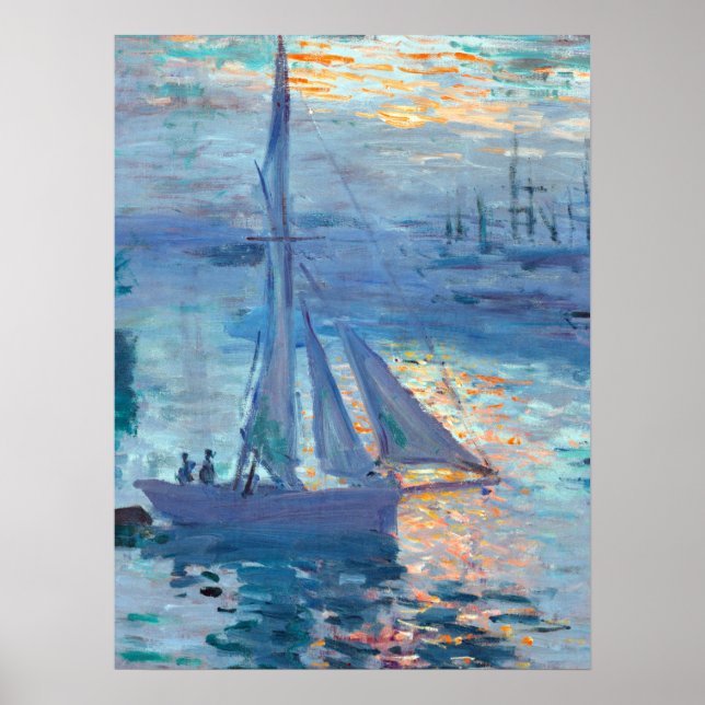 Poster Claude monet Sunrise Marine (Frente)