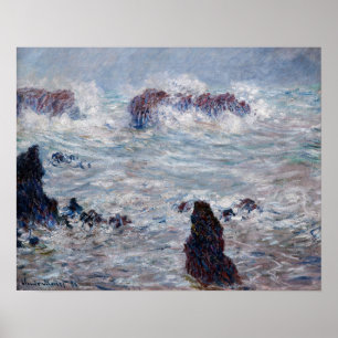 Poster Claude Monet - Tempestade ao largo da costa de Bel