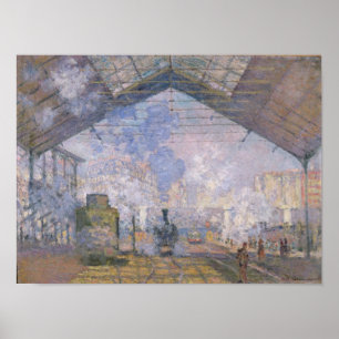 Poster Claude Monet  The Gare Rua Lazare, 1877