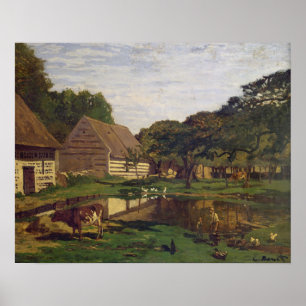 Poster Claude Monet   Um estaleiro agrícola na Normandia