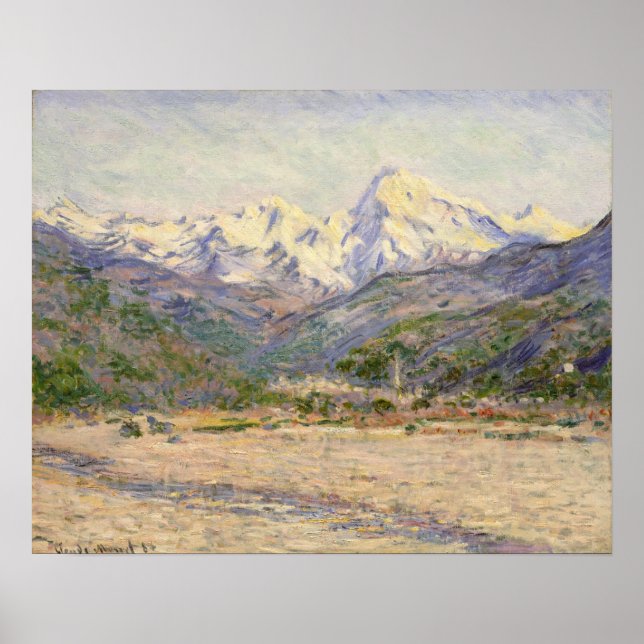 Poster Claude Monet | Vale da Nervia (Frente)