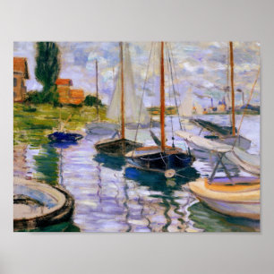 Poster Claude Monet - veleiros no Seine