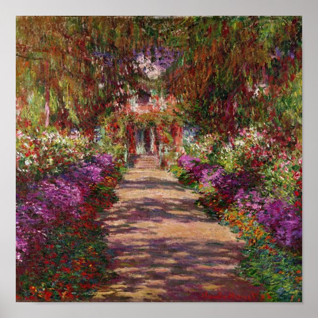 Pôster Claude Monet | Via no Jardim Monet (Frente)