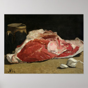 Poster Claude Monet   Vida estática, a junta de carne