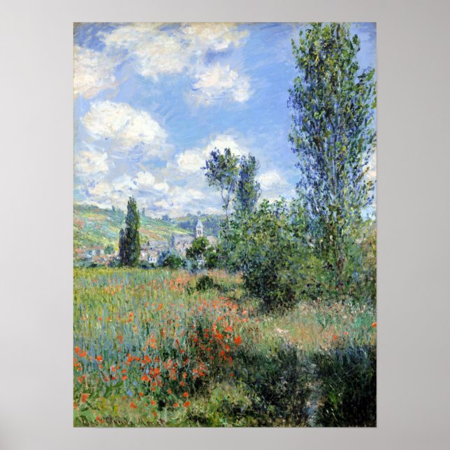 Poster Claude Monet View do Vétheuil (Frente)