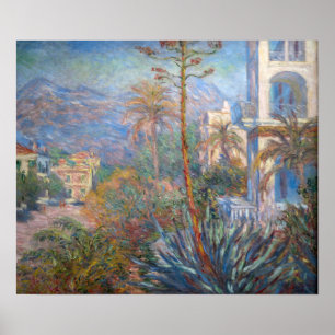 Poster Claude Monet - Villas em Bordighera