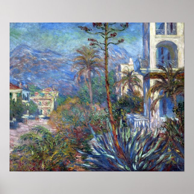 Poster Claude Monet Villas em Bordighera (Frente)