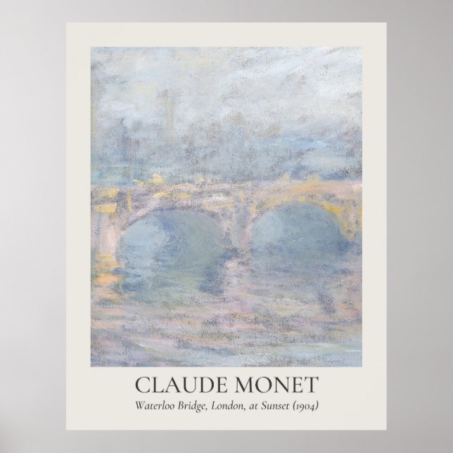 Poster Claude Monet Vintage Wall Art 11x14 Ratio (Frente)