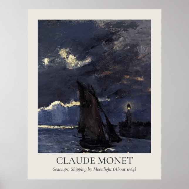 Poster Claude Monet Vintage Wall Art 11x14 Ratio (Frente)